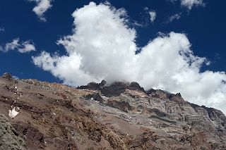 04 Aconcagua West Face Afternoon From Plaza de Mulas Base Camp 4360m.jpg